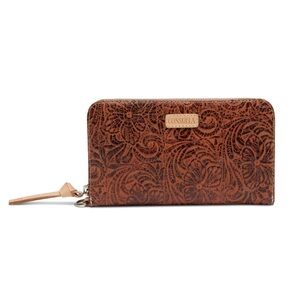 Consuela Sally Brown tooled leather essential wallet NWT
